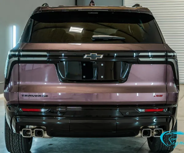 Chevrolet Traverse with glossy paint correction finish.