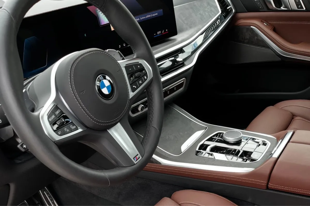 BMW interior after professional car detailing